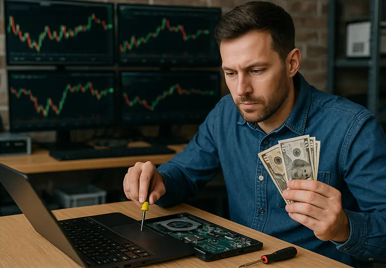 درآمد شغل تعمیرات لپتاپ